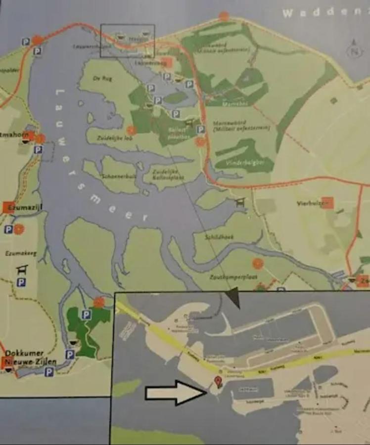 Waterhuisjes Op De Pier Van Lauwersmeerplezier! Lauwersoog Zewnętrze zdjęcie